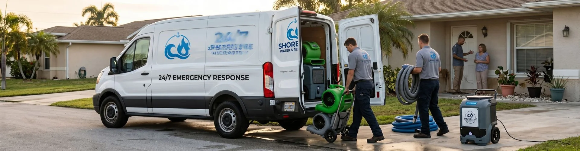 Shoreline restoration crew responding to an emergency